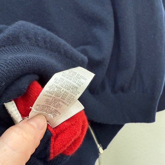 Ermenegildo Zegna Navy Blue 100% Cashmere Full Zip Knit Sweater Mens size XL 54 - Picture 6 of 8